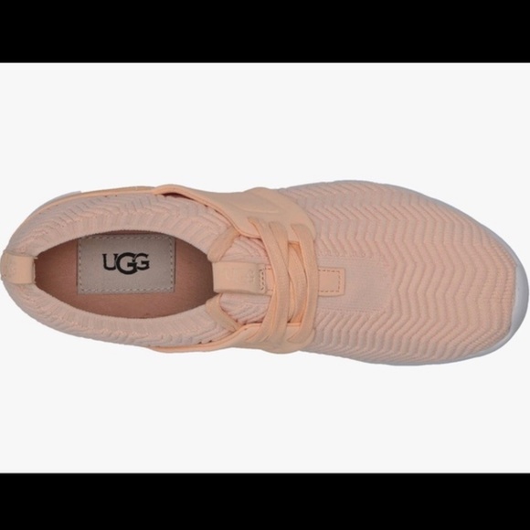 UGG Women’s Willows Sneakers Peach Knit Trainers COMFORTABLE FLAT SHOES 10 - Picture 2 of 11